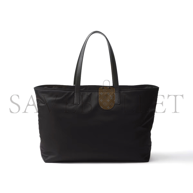 PRADA PRADA RE-EDITION 1978 LARGE RE-NYLON AND SAFFIANO LEATHER TOTE BAG 1BG527_R064_F0002_V_OOO (43*31*15cm)